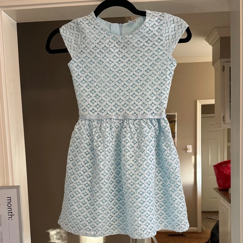 Carter's Light Blue Lace Kids Dress size 7